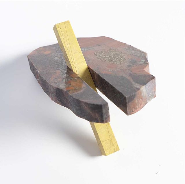 ➖STONE EDGE➖New pictures of our marble balances, imperial red and yellow sienna marble #sculpture #marble #balance #waterjetcutting